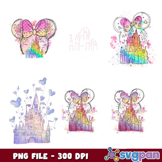 Wonderful disney castle png bundle