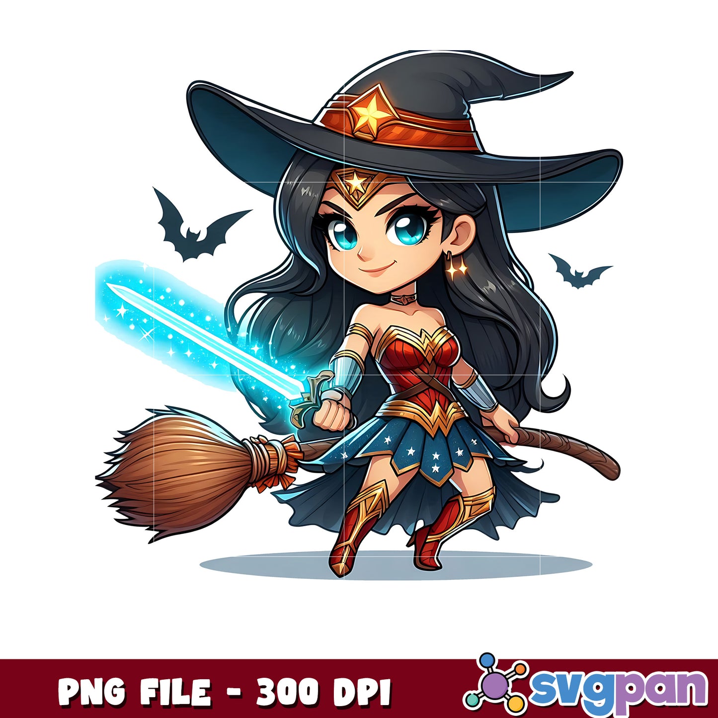 Wonder women png, spooky characters png, avengers halloween​​ ​png
