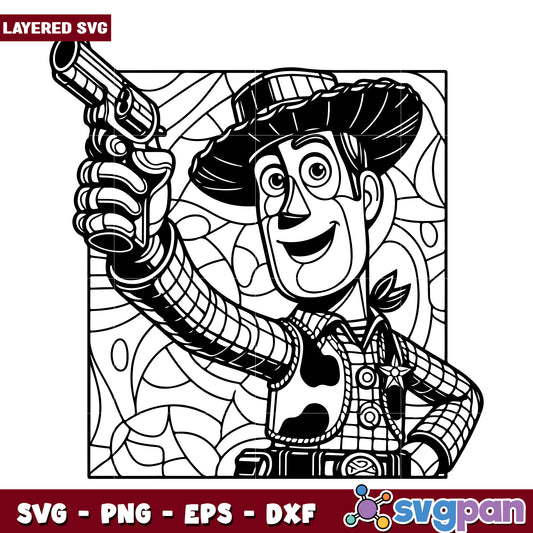 Woody SVG Coloring Page