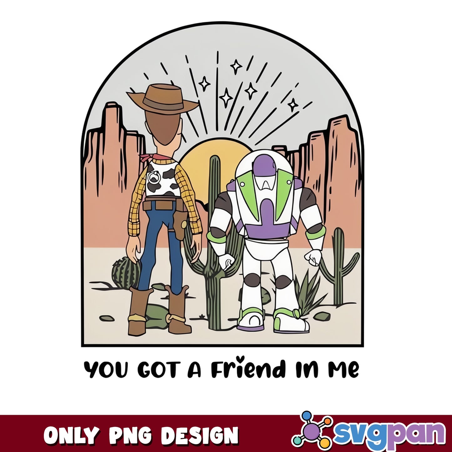 Woody And Buzz Lightyear You Got A Friend In Me, Toy Story PNG, Disney PNG