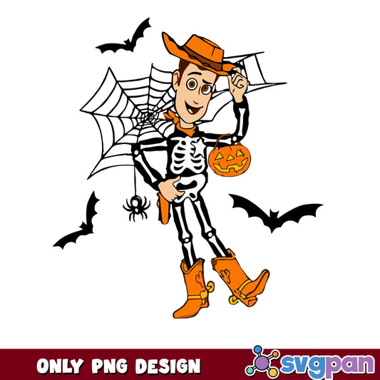 Woody Skeleton Halloween PNG, Toy Story Trick Or Treat, Disney PNG