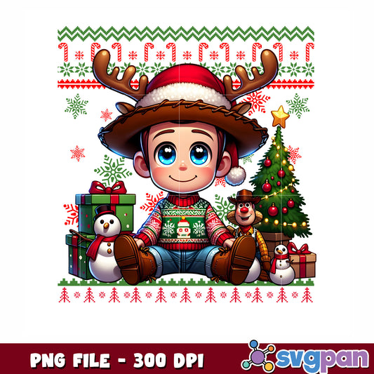 Woody christmas png, cute christmas png, chritsmas stoy story png