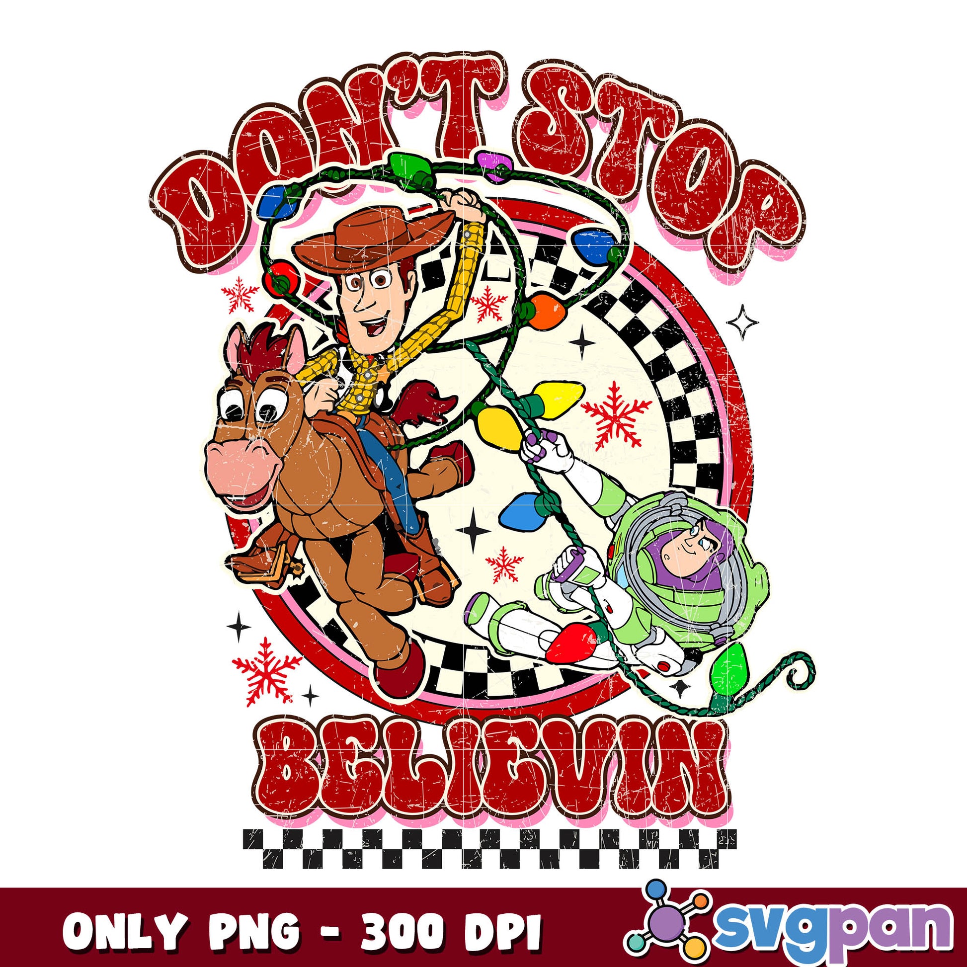 Woody dont stop believin png