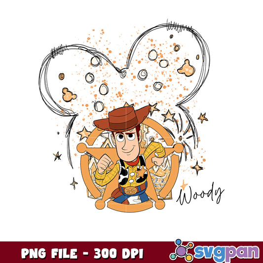 Woody toy story png, disneyland png, disney movies png