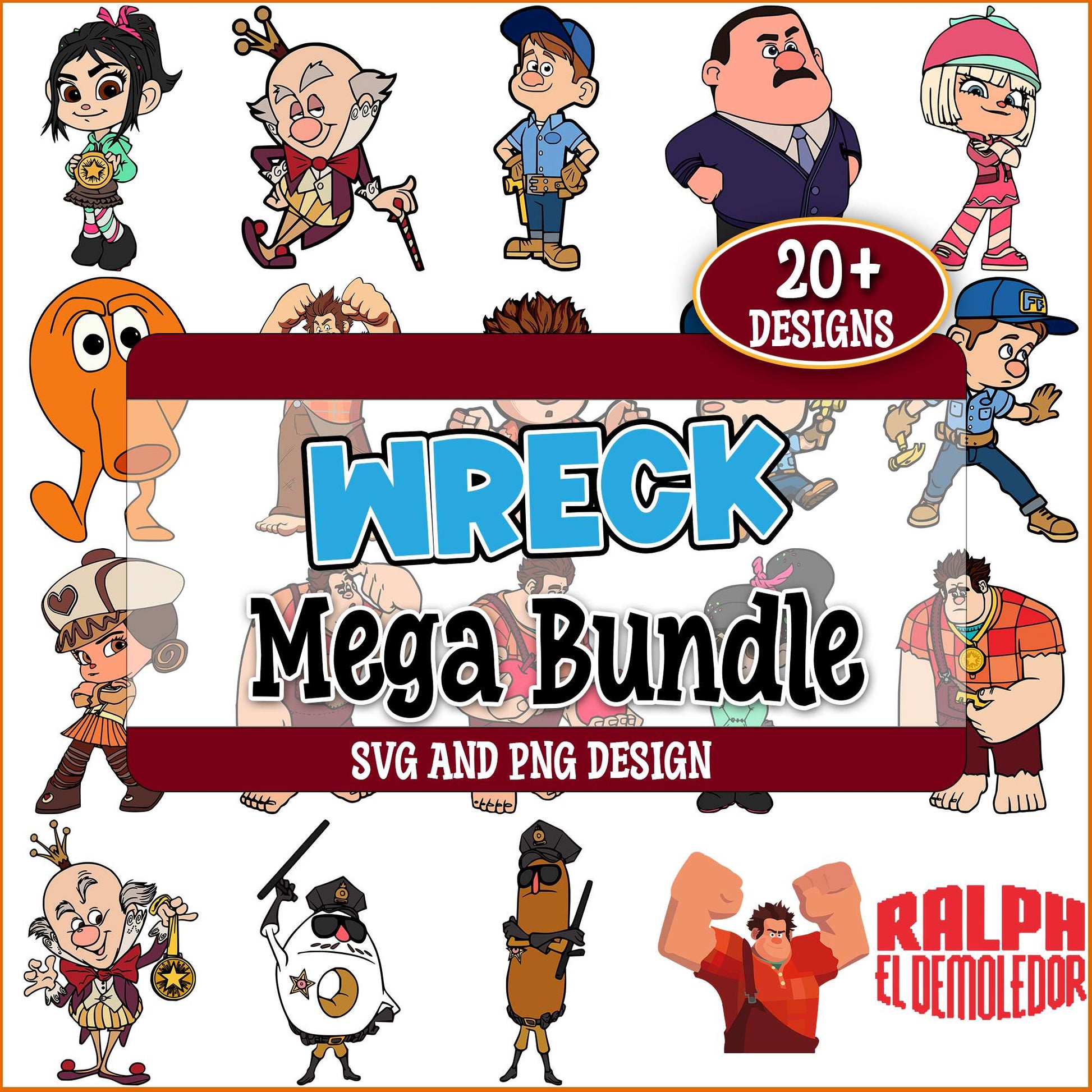 Wreck it ralph image svg bundle