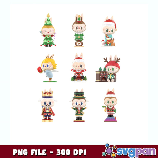 Xmas labubu lover cute labubu the monsters christmas png, labubu lover png