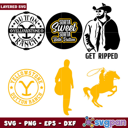 Yellowstone Ranch SVG Bundle for Creative Projects