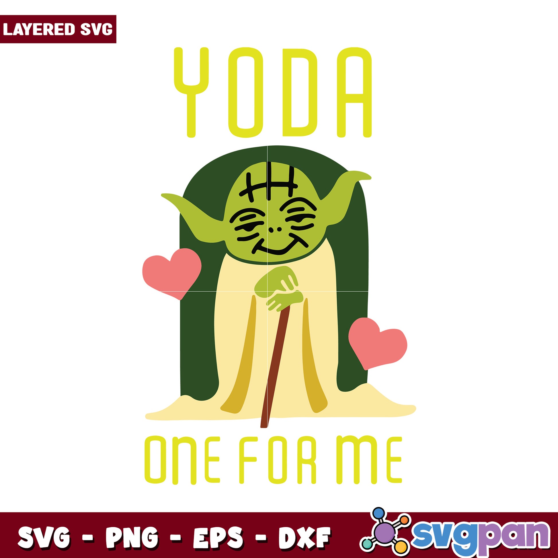 Yoda one for me design, perfect for Star Wars fans and crafters