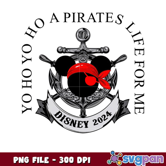 Yo ho a pirates life for me mickey png, disney cruise png,disney world png