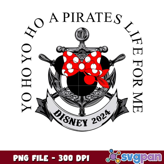 Yo ho a pirates life for me minnie png, disney cruise png,disney world png