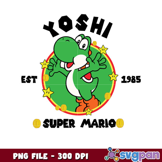 Yoshi Super Mario 1985 png, super mario bros png, mario games png