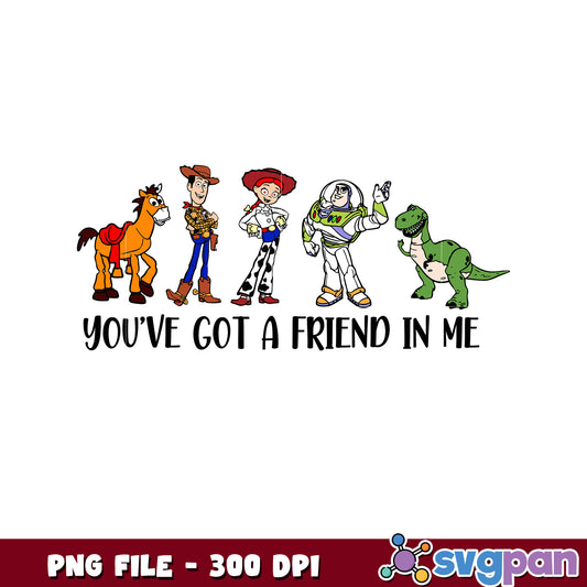 You've got a friend in me toy story png, disney plus png, toy story characters png