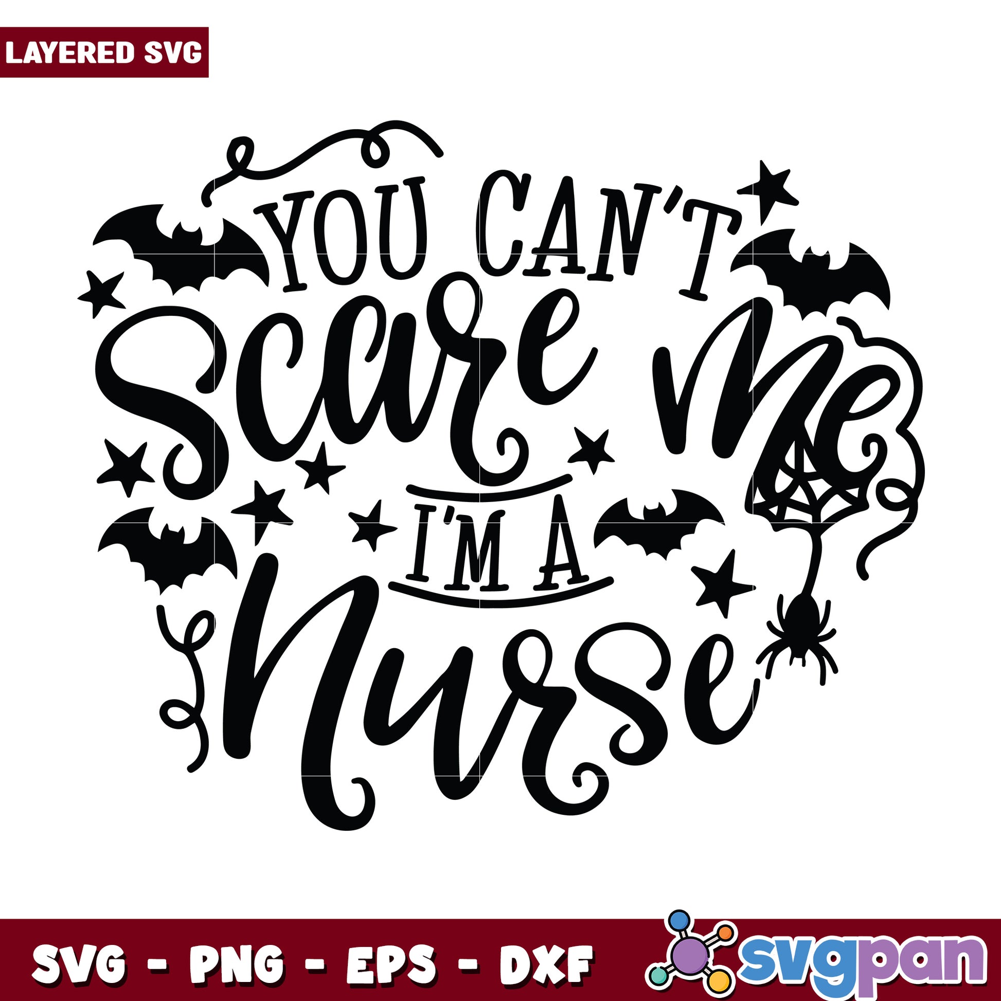 You can't scare me i'm a nurse svg, halloween time svg, halloween decorations svg (2)