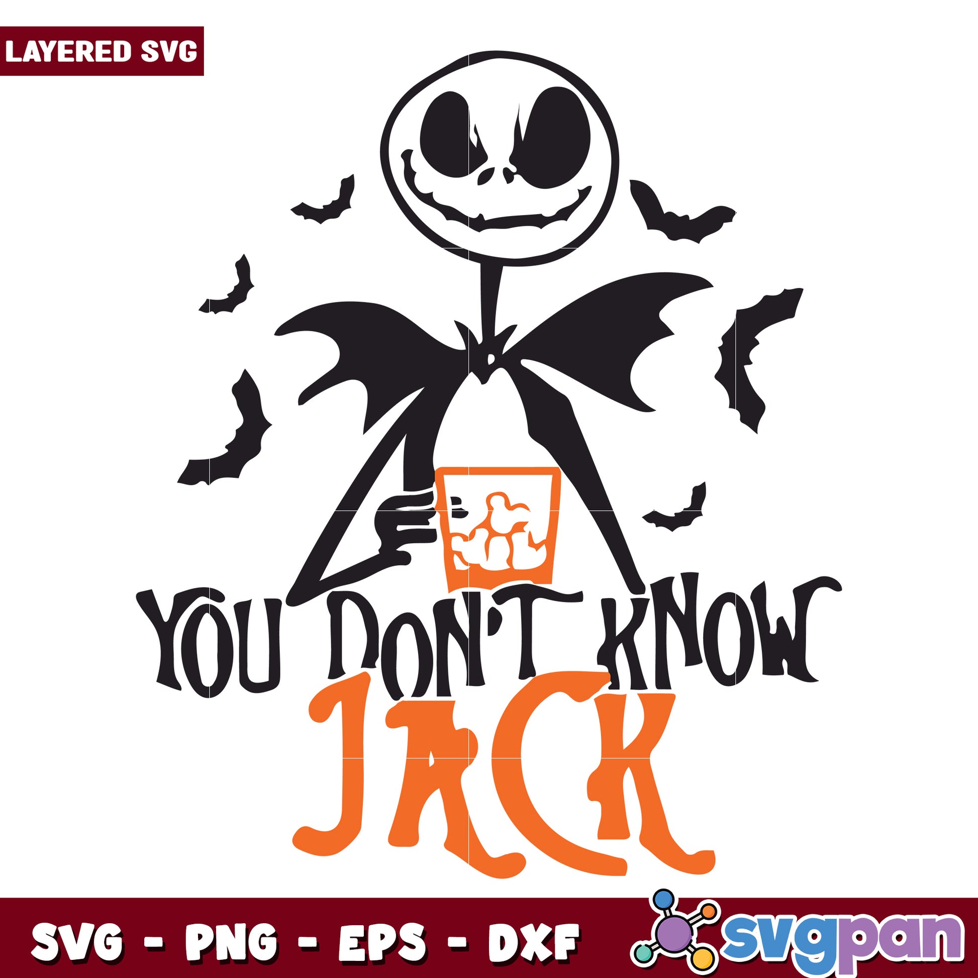 You don't know jack svg, halloween quotes svg, halloween svg