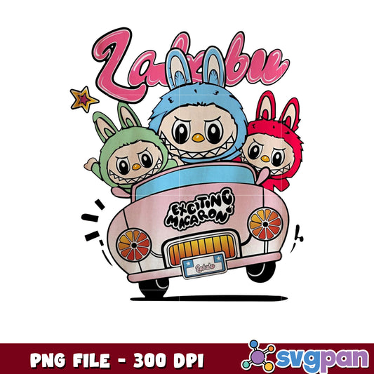 Zakubu Cartoon PNG 300 DPI  Macaron Car