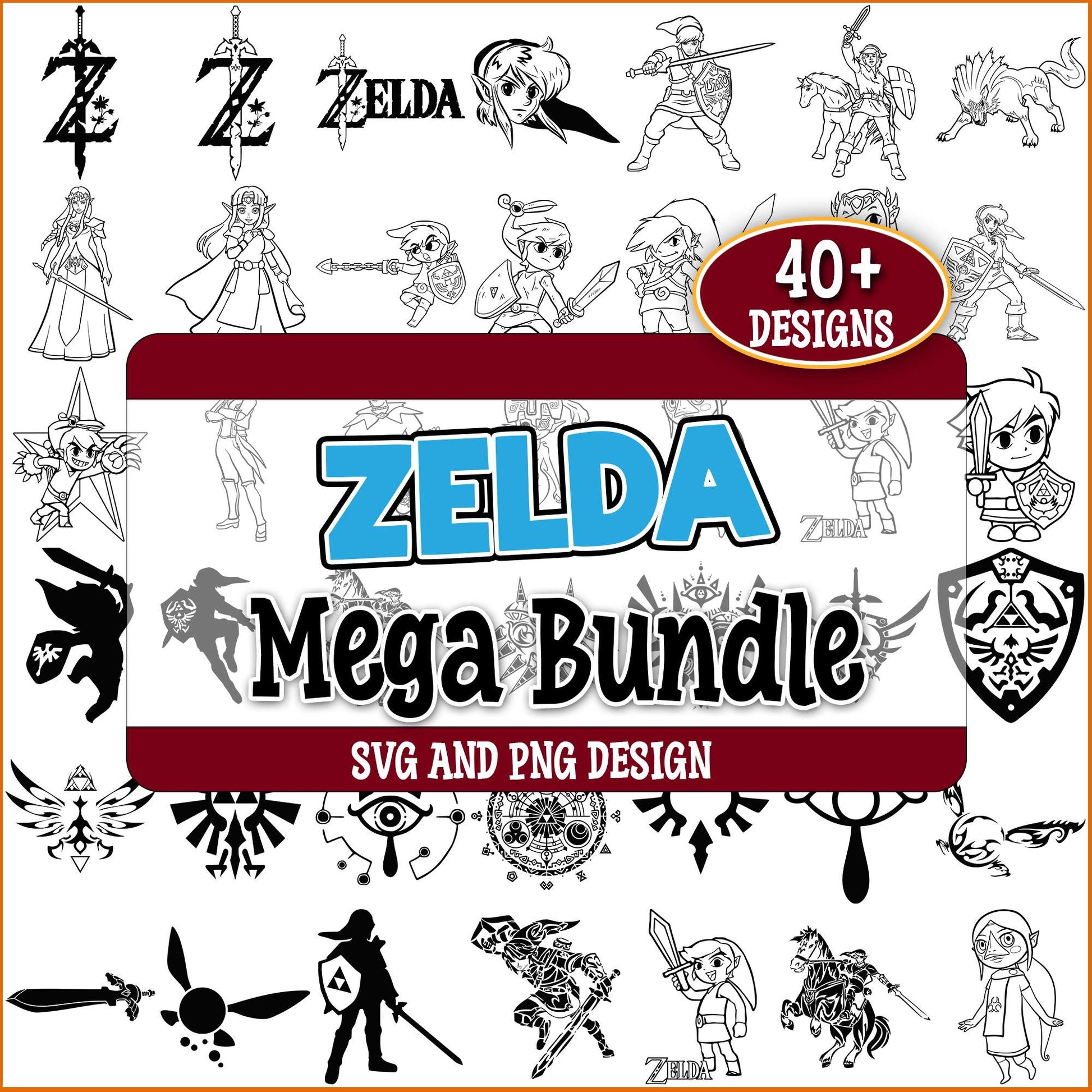 Zelda sketch svg bundle