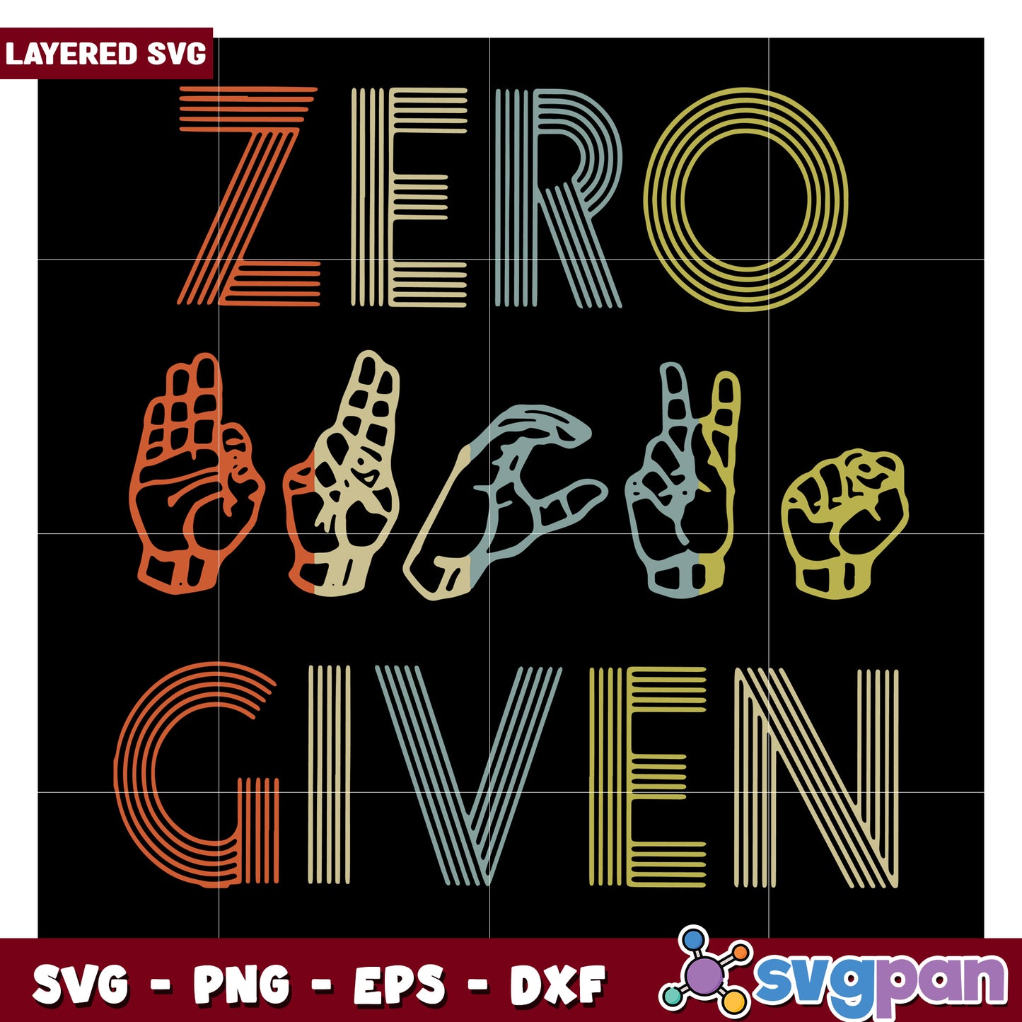 Zero Given SVG Design for Creative Projects, Perfect for T-shirts and Crafts