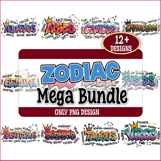 Zodiac Graffiti png bundle