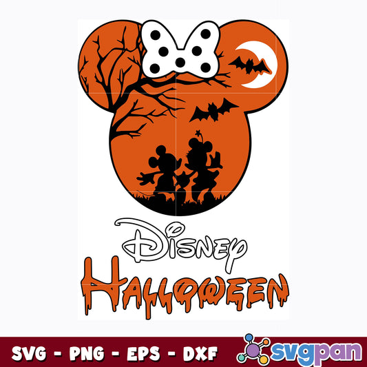 Minnie mouse head disney halloween svg, minnie svg