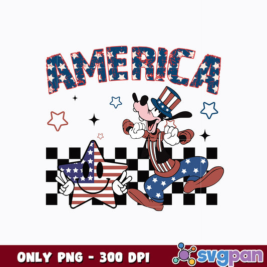 Goofy American  4th Of July  png 