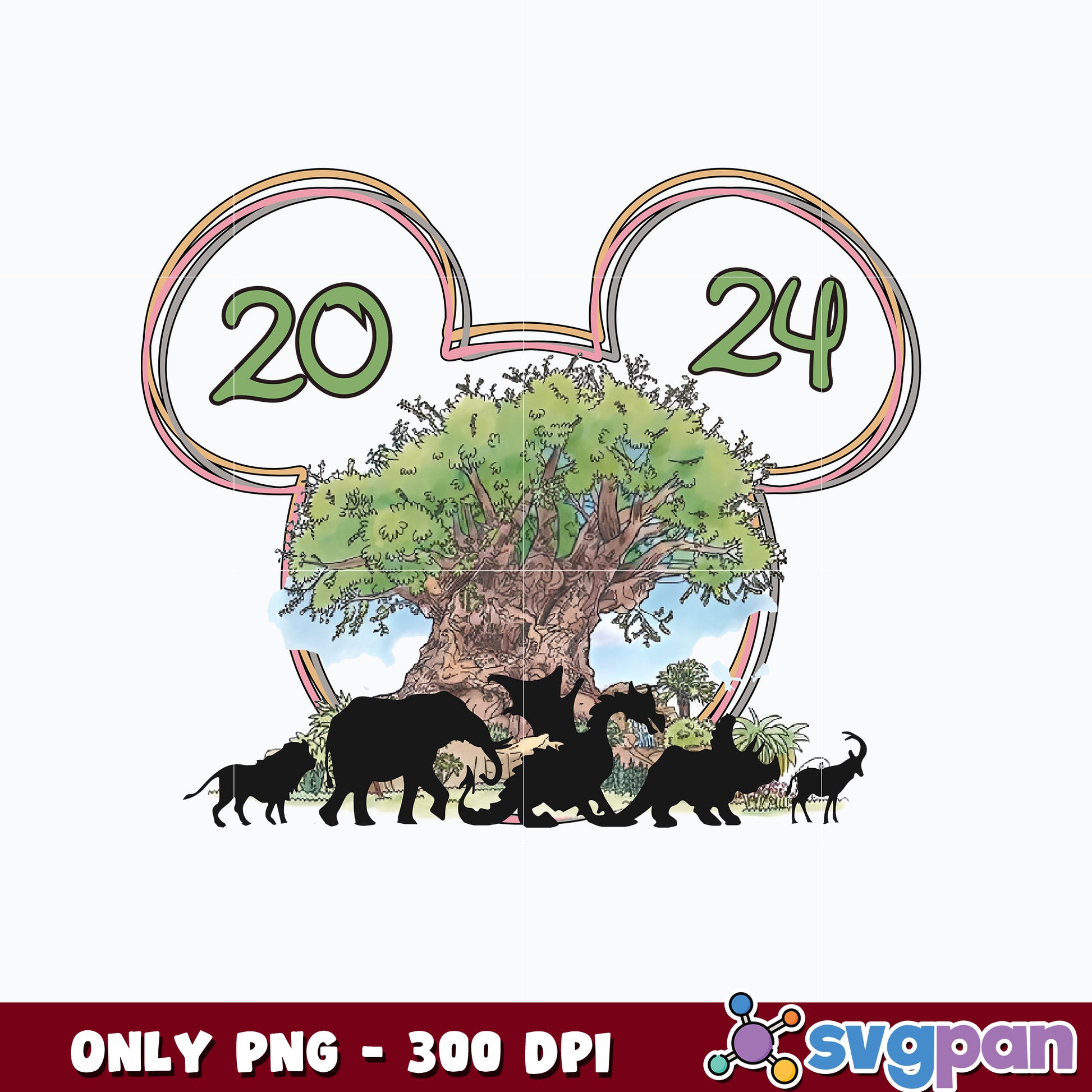 Mickey head Bundle Animal Kingdom 2024 png