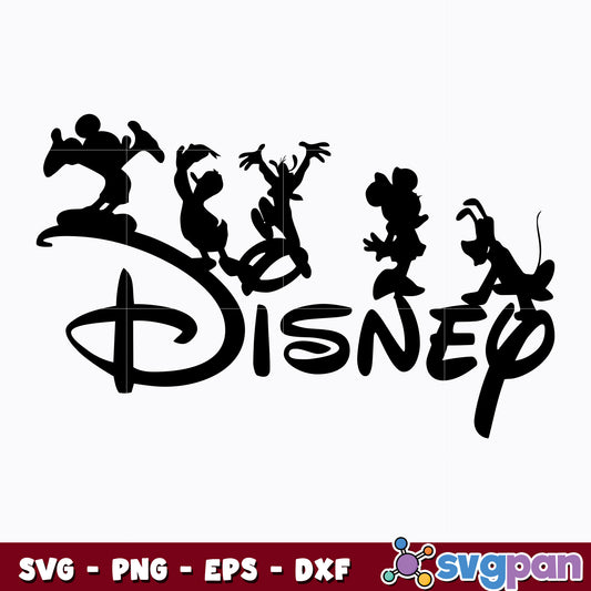 Disney Words Mickey And Friends  svg