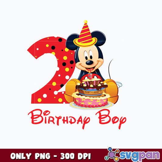 Mickey Mouse 2nd birthday boy png