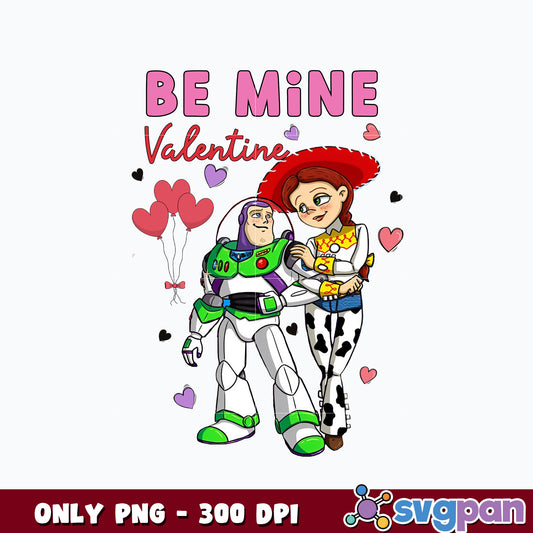 Buzz Lightyear and Jessie Be Mine Valentine's png