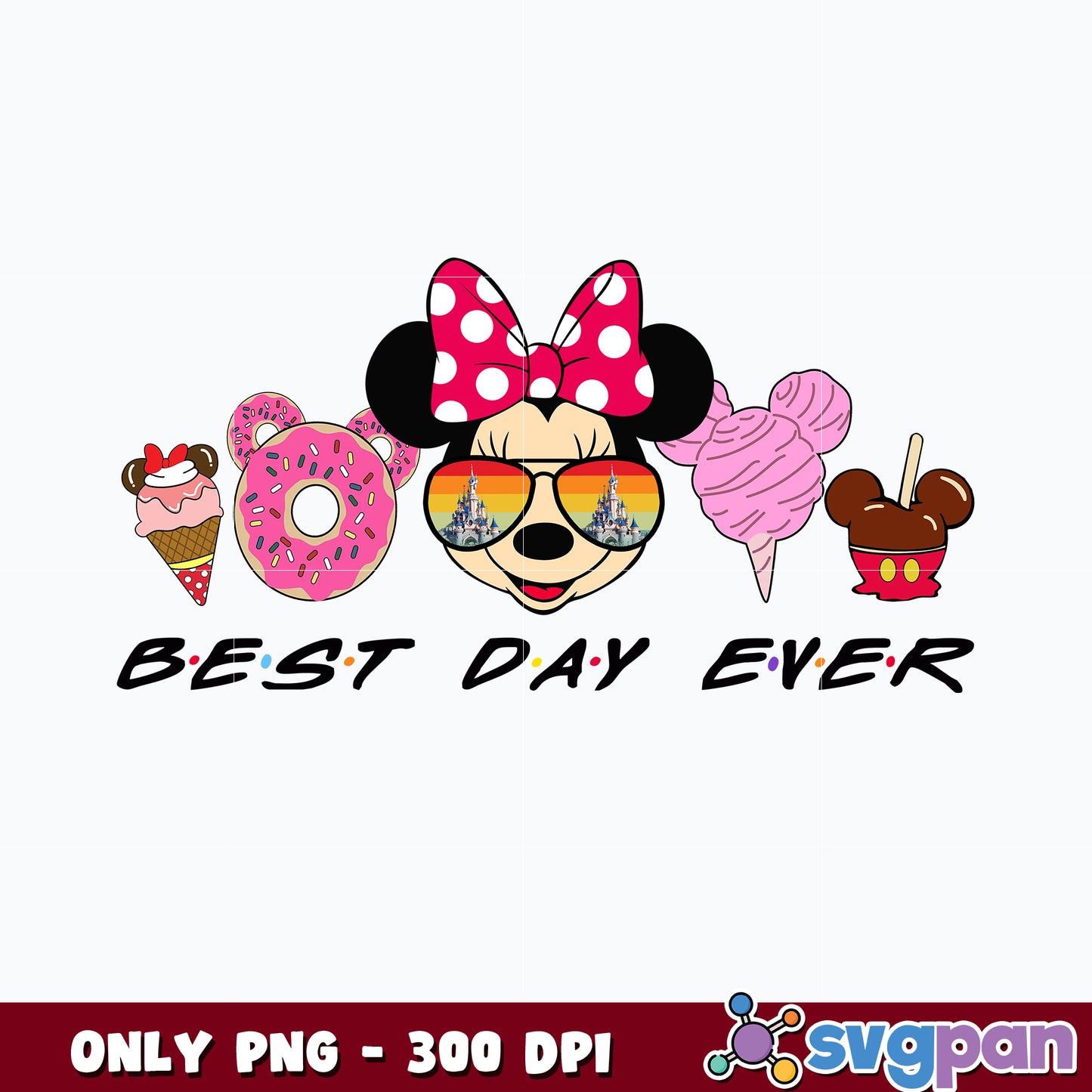 Minnie head Best Day Ever png 