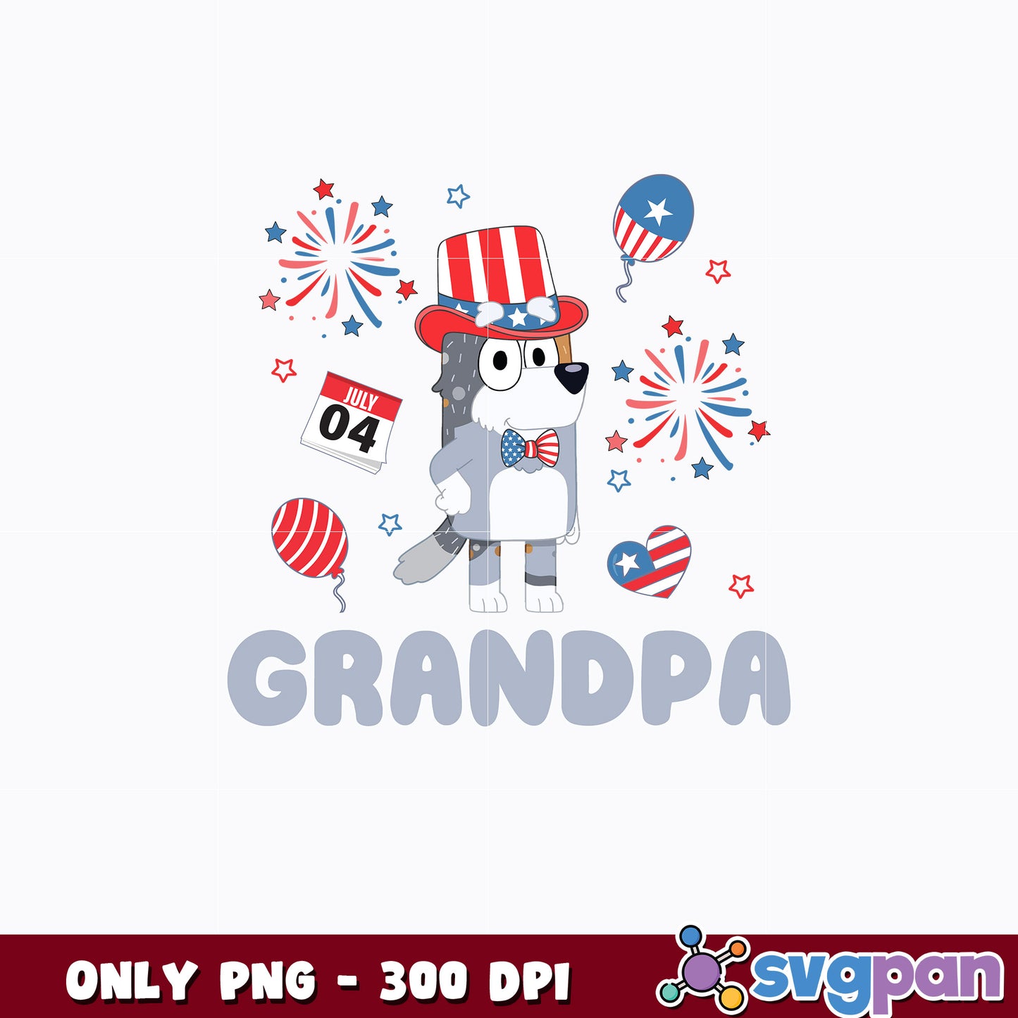  bluey grandpa cartoon png