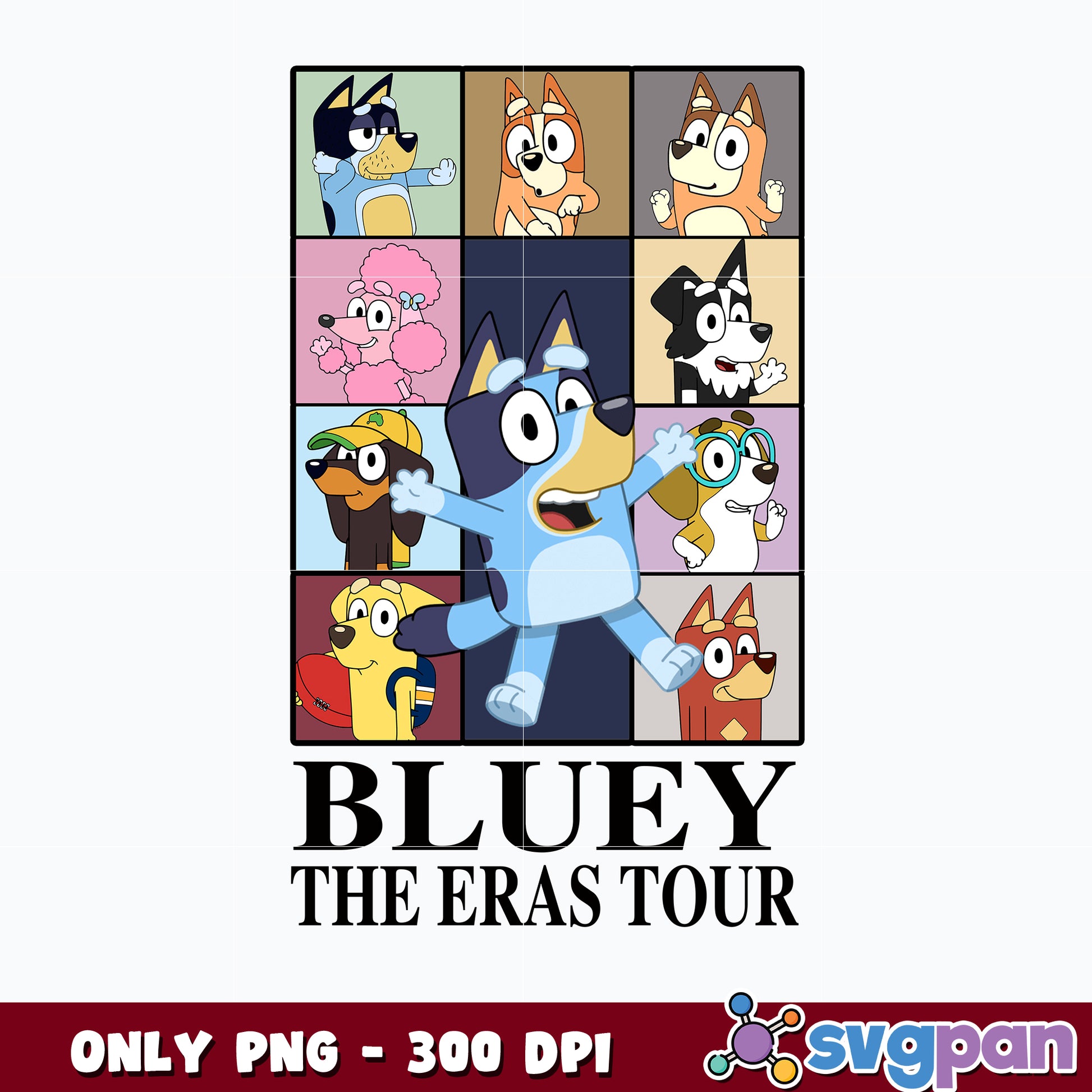 Bluey The Eras Tour png