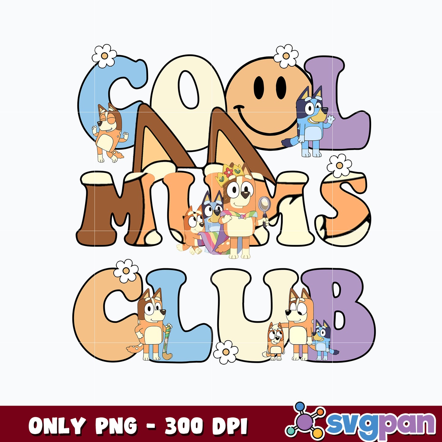 Bluey Cool Moms Club png