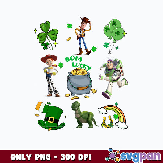  Toy story Bom Lucky st patrick's day Png