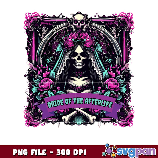bride of the afterlife png, spooky season png, halloween pajamas png