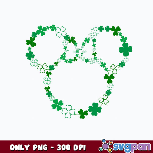 St Patrick Day Green Clover Mickey Mouse png