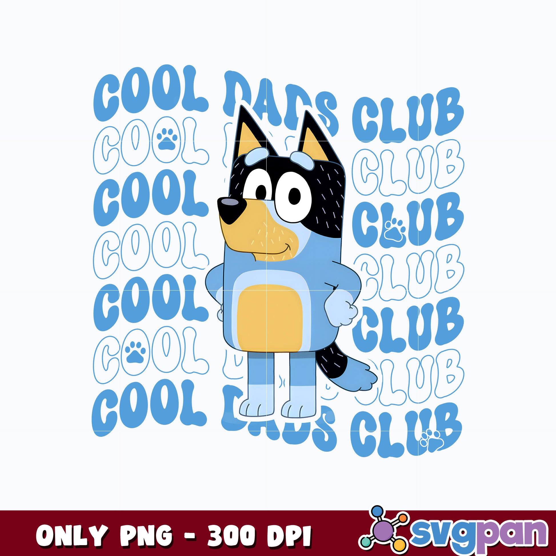 Bluey Cool Dads Club png