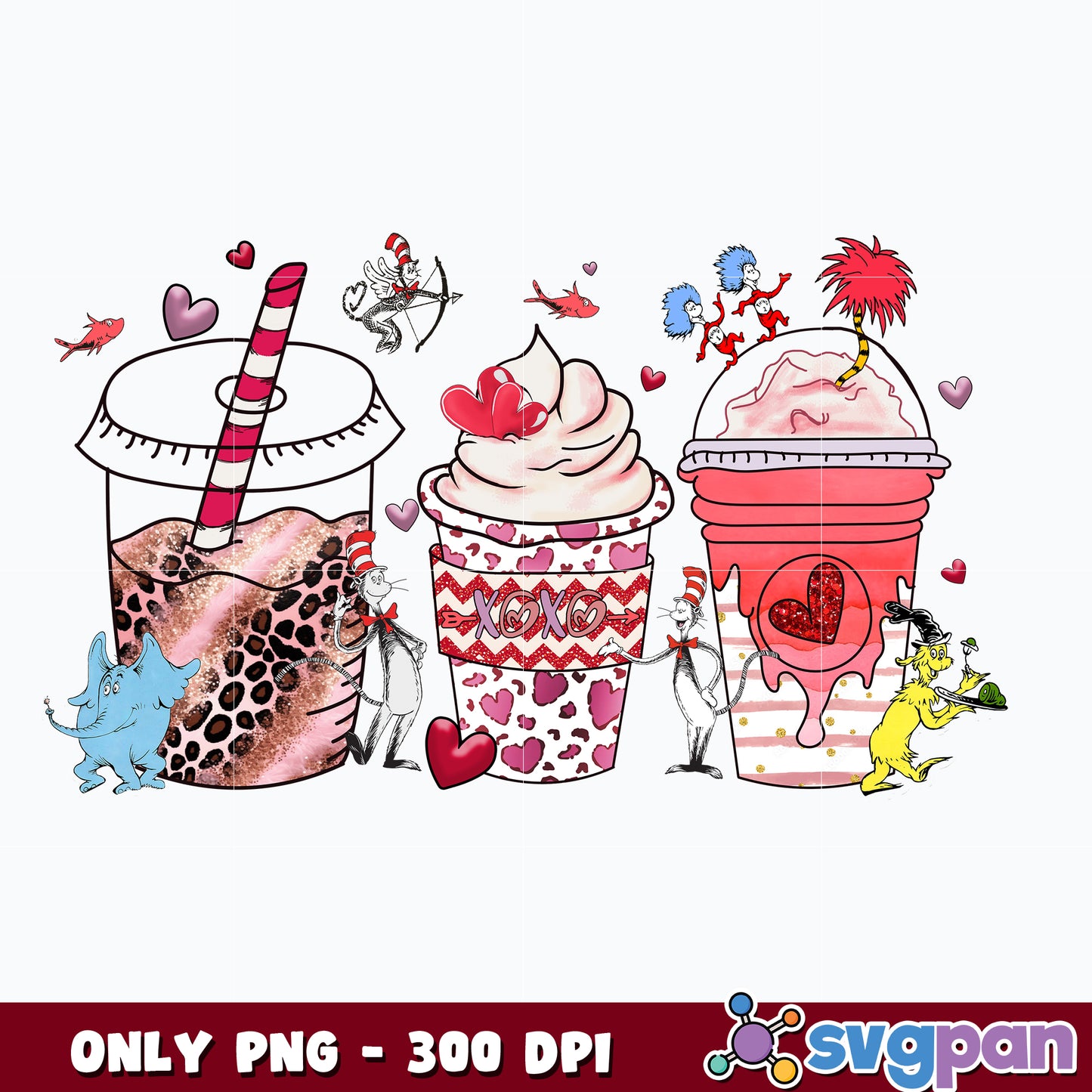 Dr Seuss coffee valentine Png