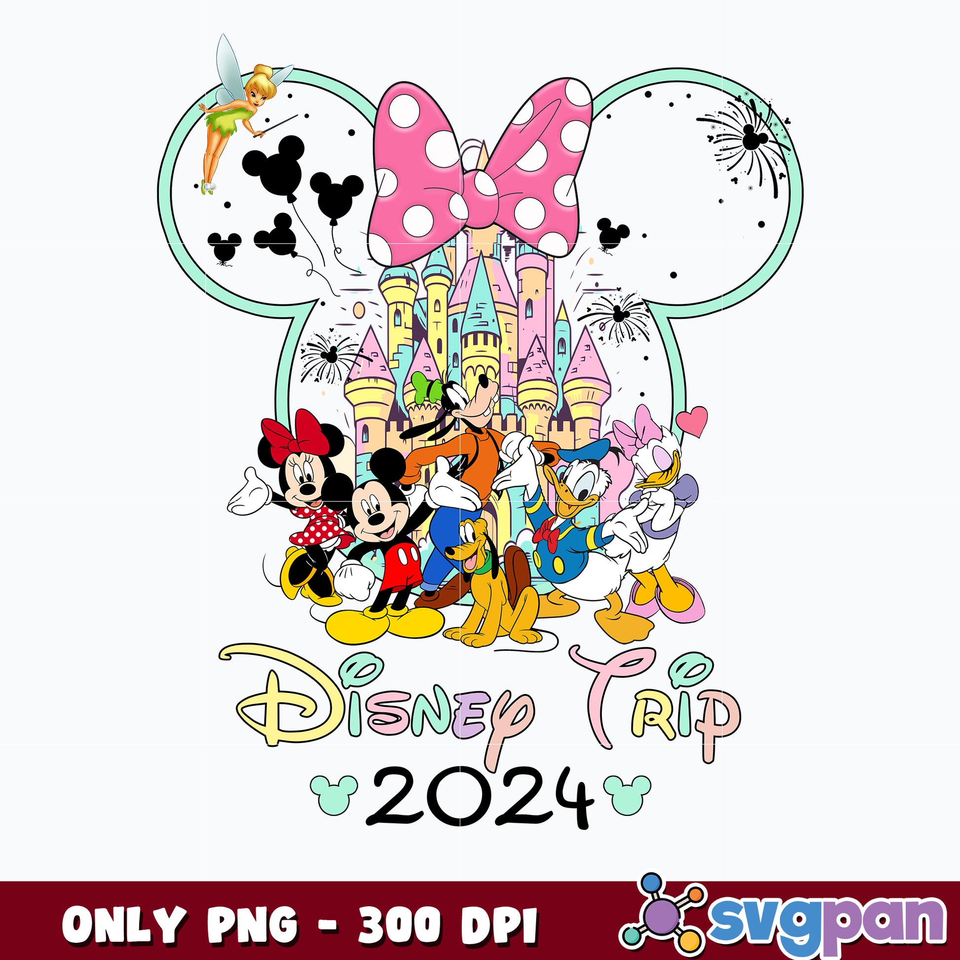 Minnie And Friends Disney Trip 2024 png 