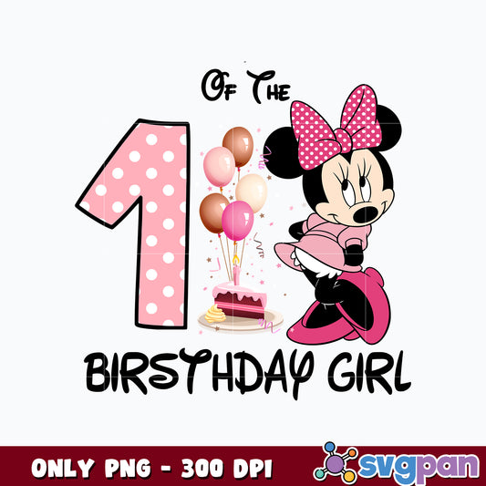 Girl Minnie Mouse Family 1st Birthday png