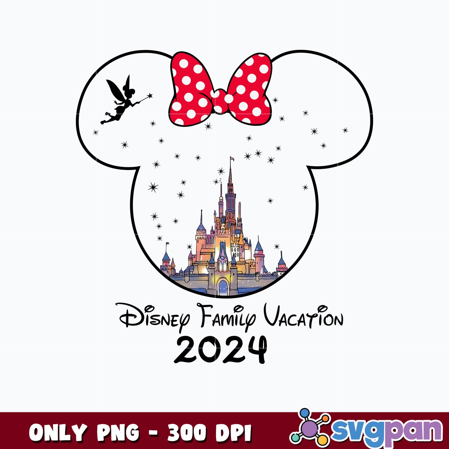 Minnie Head Disney Family Vacation png  