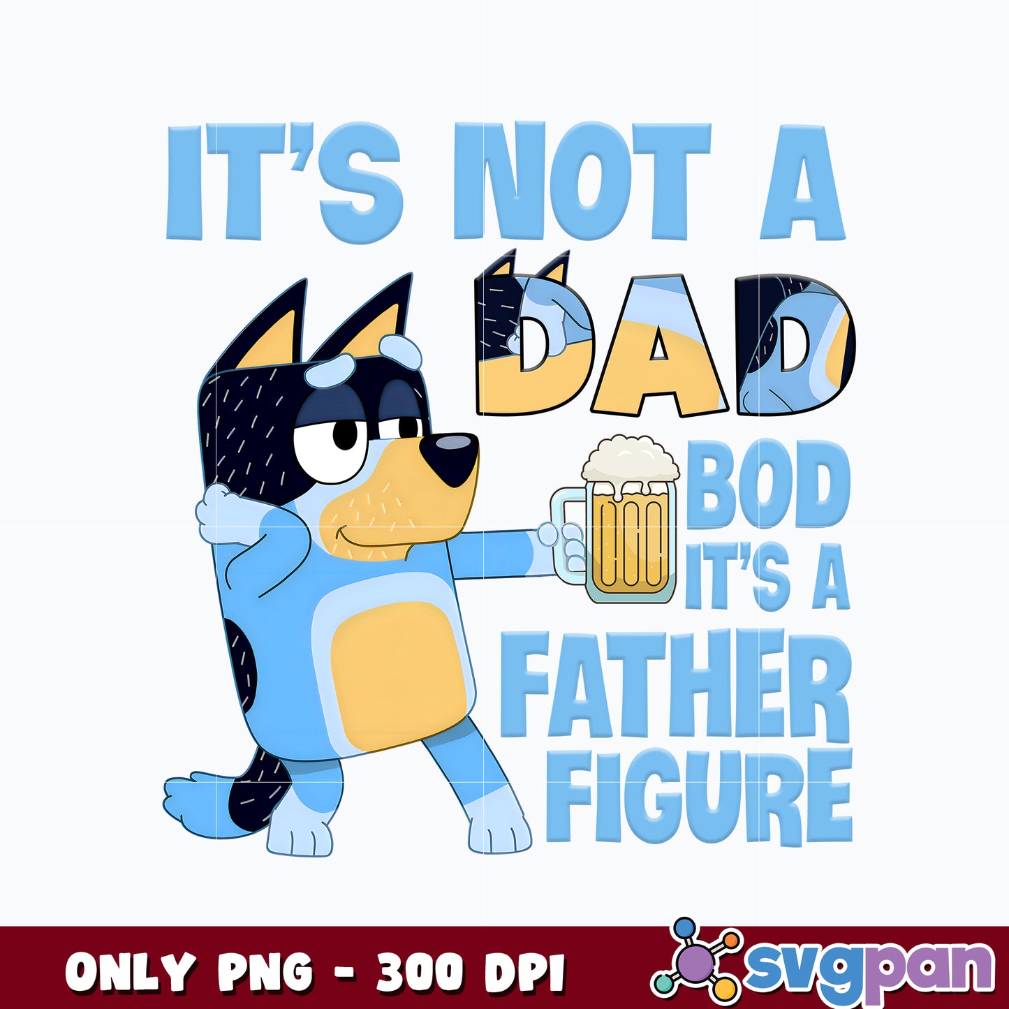 bluey dad & bluey cartoon by bewareart png 