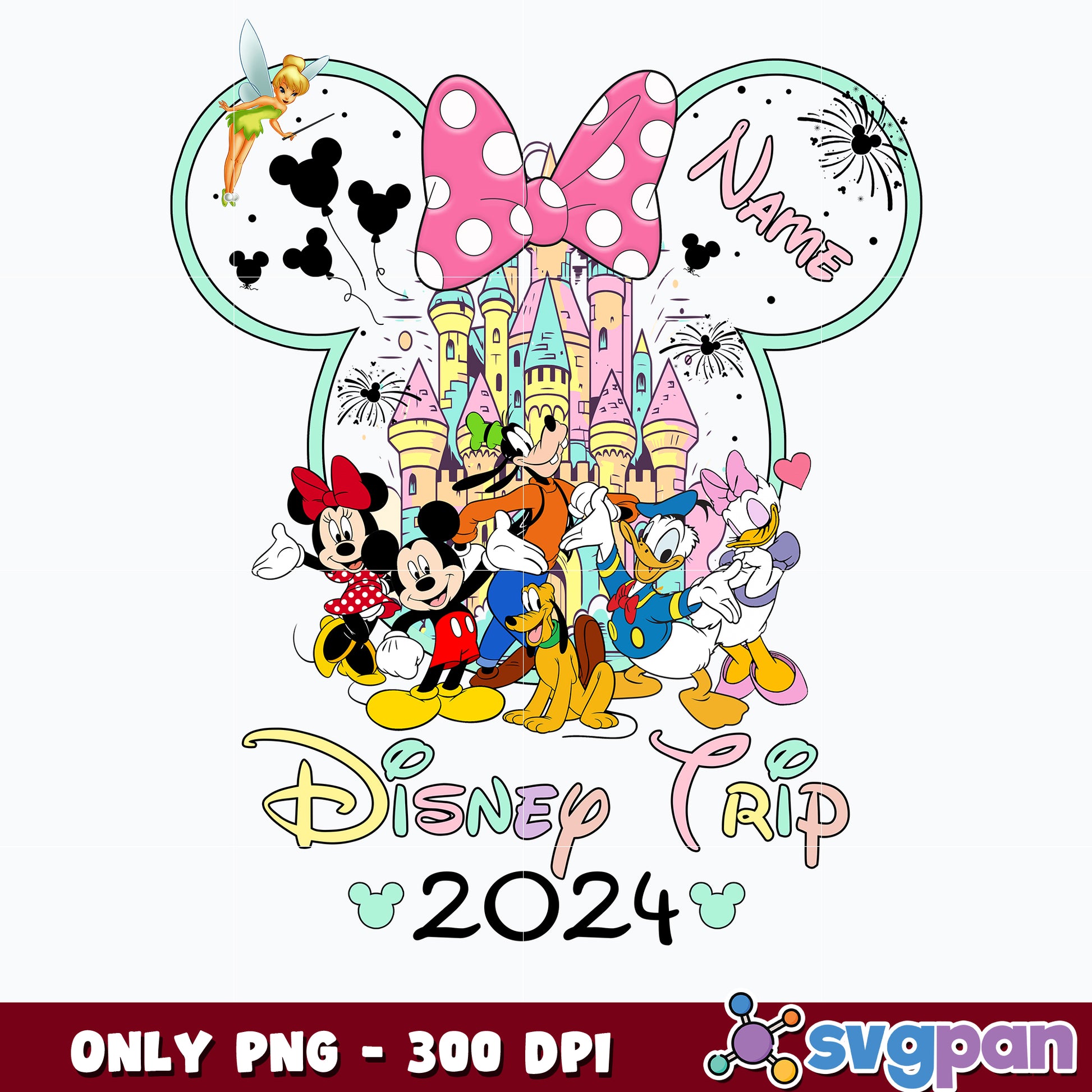 Minnie Mouse Disney Trip 2024 png 