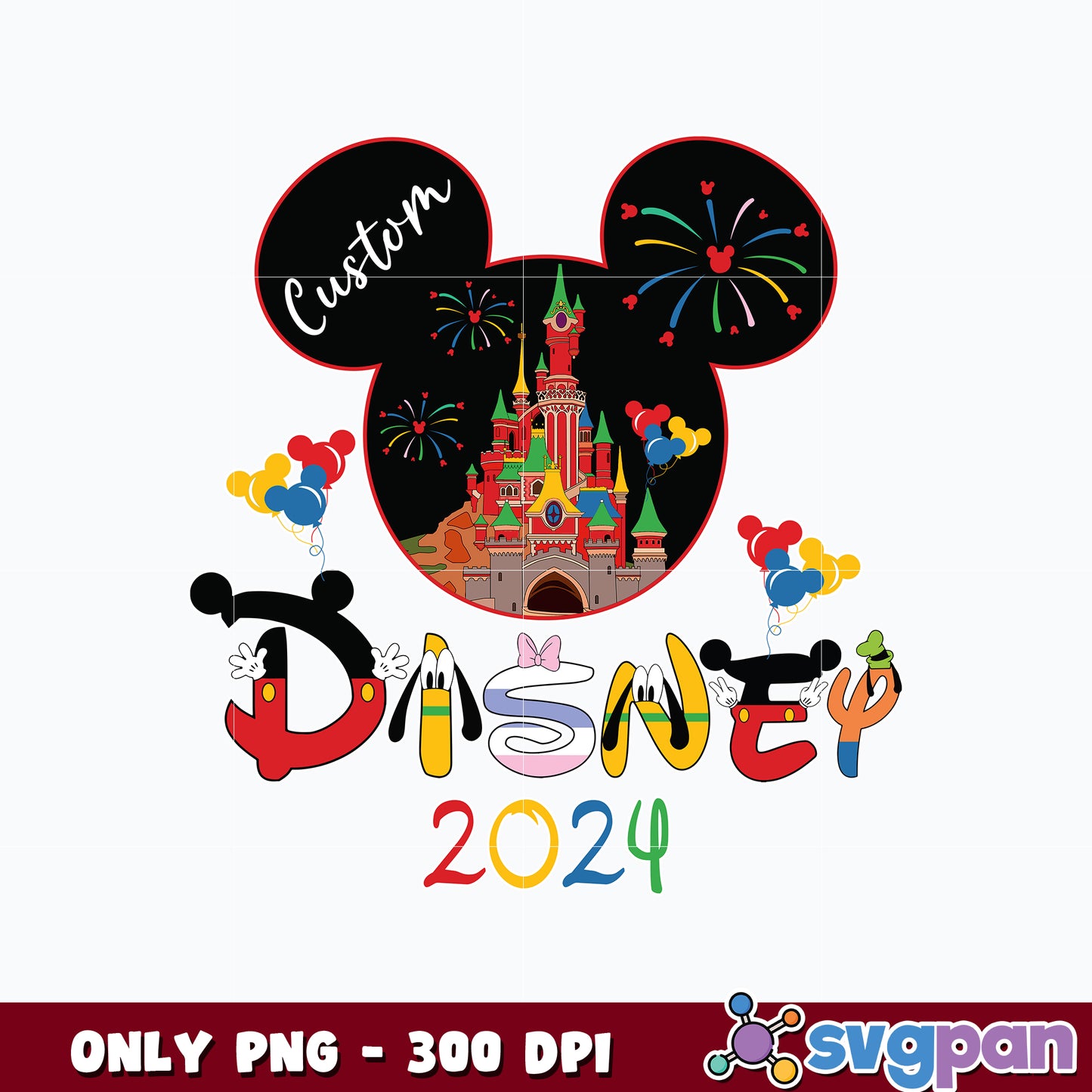  Orange castle mickey disney Custum png 