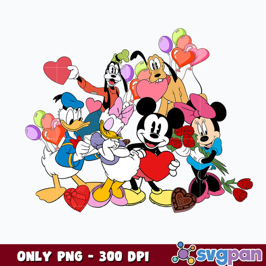 Happy Family Mickey Friends png 