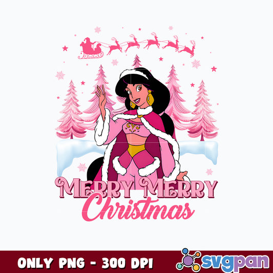 Princess Jasmine Merry Merry Christmas png 