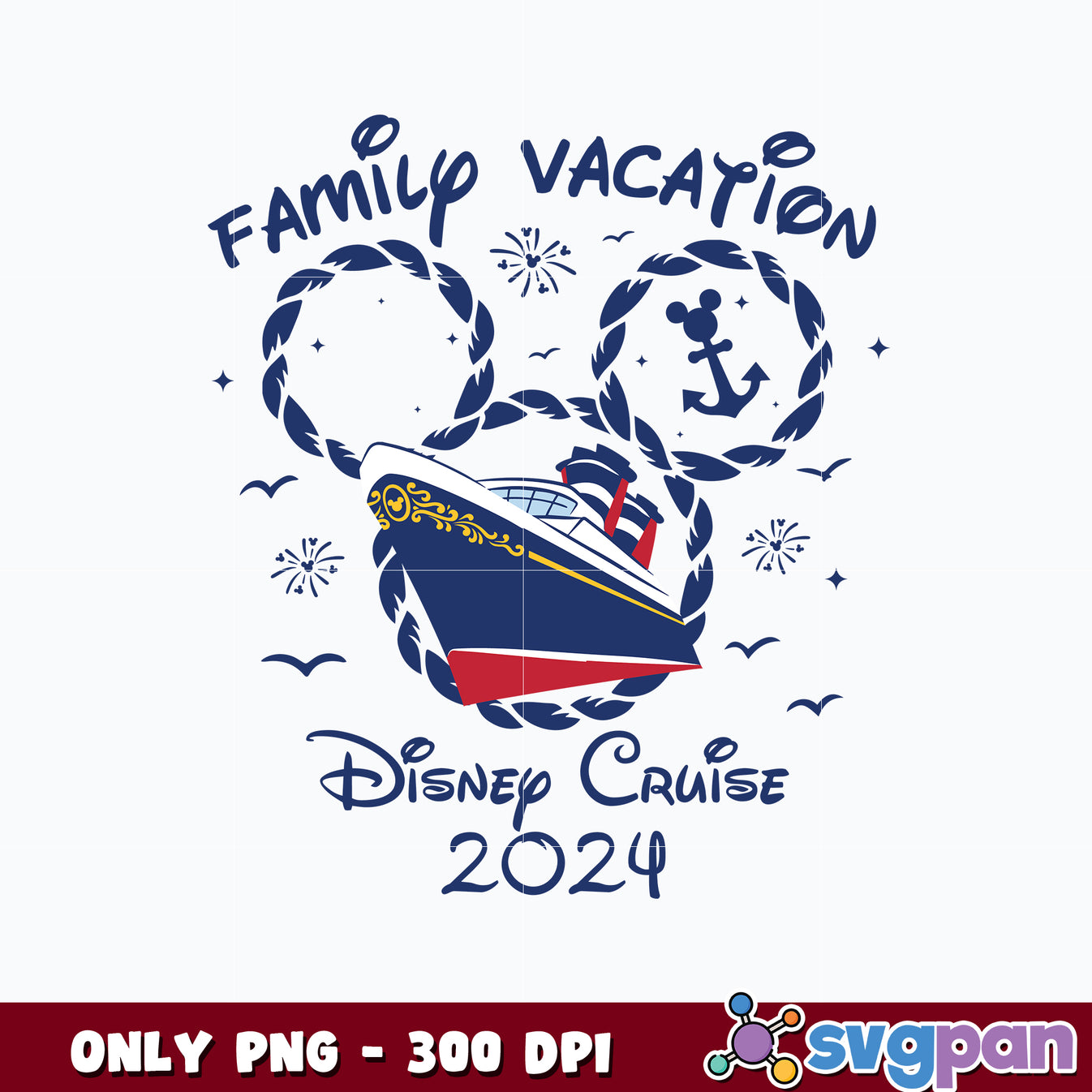 Disney Cruise 2024 Stickers png svgpan