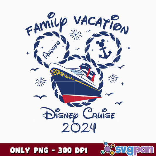 Disney Cruise Andrew 2024 Stickers png