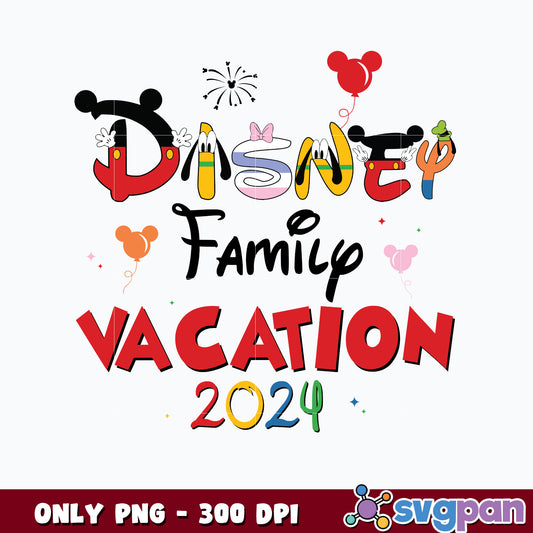  Disney Family Vacation 2024 png  