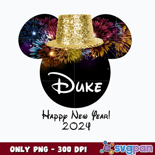 Duke Happy New Year 2024 Mickey png 