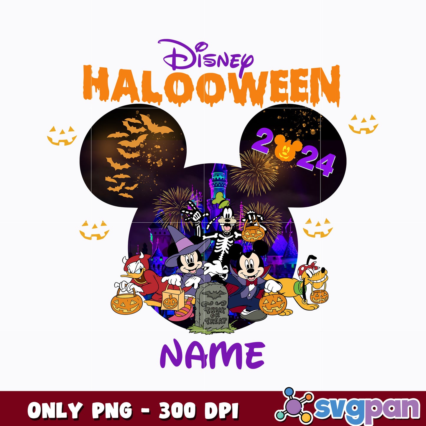 Disney Halloween name Png